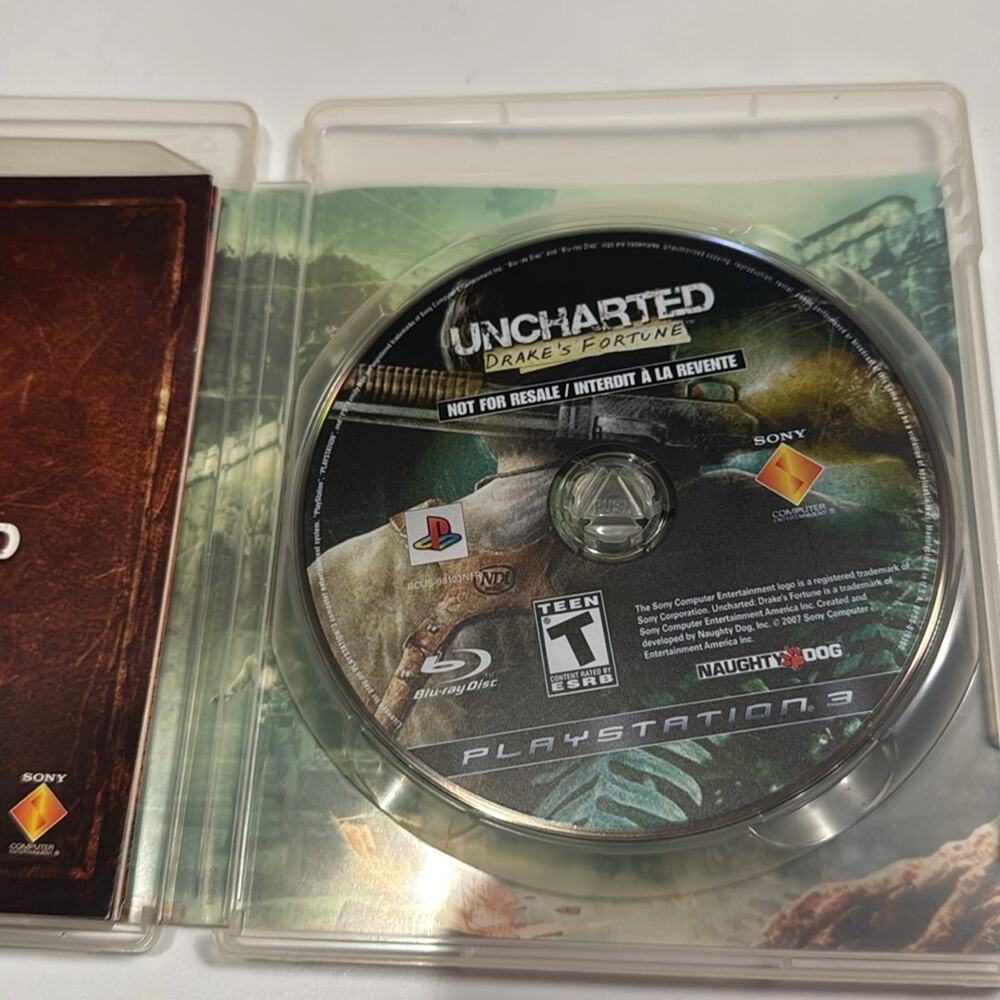 Uncharted Drake's Fortune Not For Resale PS3 Sony PlayStation 3 USED - Picture 4 of 4